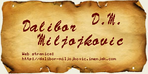 Dalibor Miljojković vizit kartica